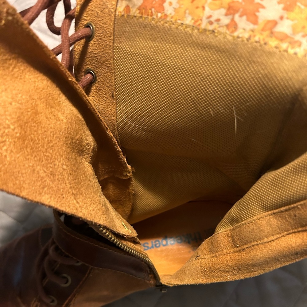 Timberland Earthkeeper Bethel Mid lace Boots size 9 Brown Distressed Leather - Picture 10 of 12